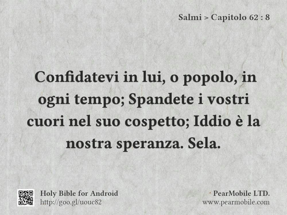 Salmi, Capitolo 62:8